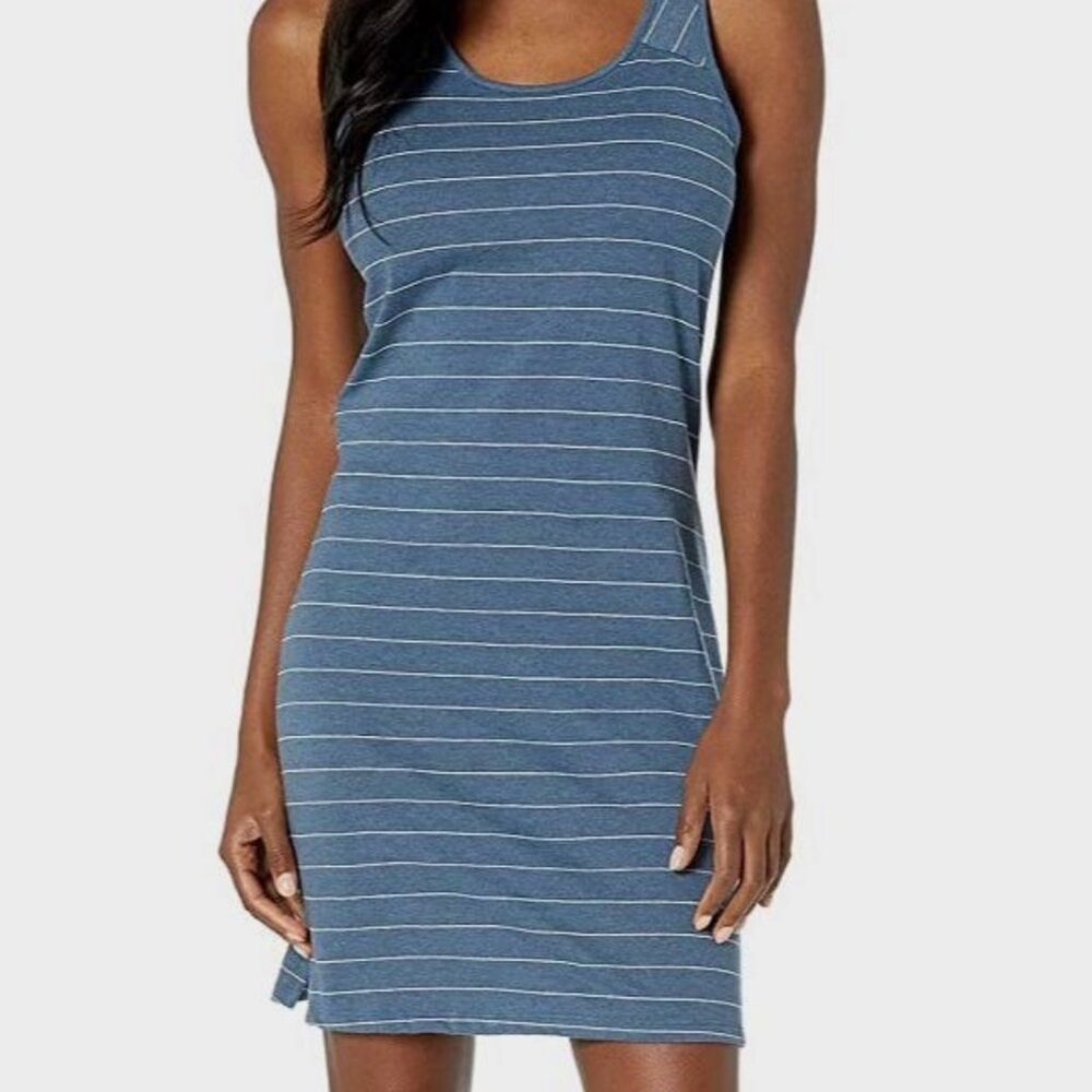 Mountain Khakis Women's Blue Striped Sleeveless Tank Dress L NEW